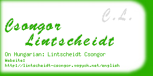 csongor lintscheidt business card